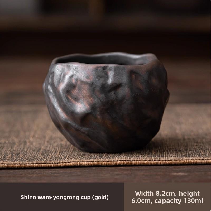 Японская керамика Сино Яки, большая пиала для чая, кремовая глазурь, ручная работа, мастер-чашка, кристаллическая глазурь для чайной церемонии Маття 130ml