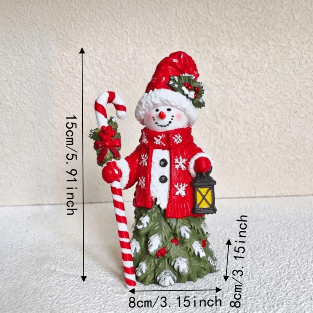 Santa Snowman Decoration Witch Tabletop Ornament Christmas Resin Figurine Fireplace Desktop