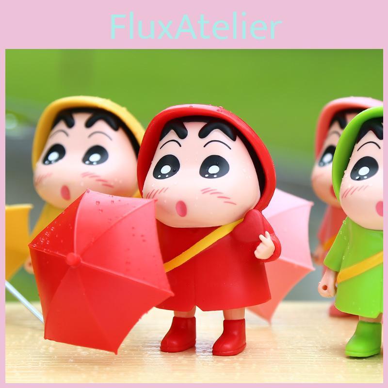 Raincoat Crayon Shin Chan Pvc Action Figure Model For Home Office Anime Fans