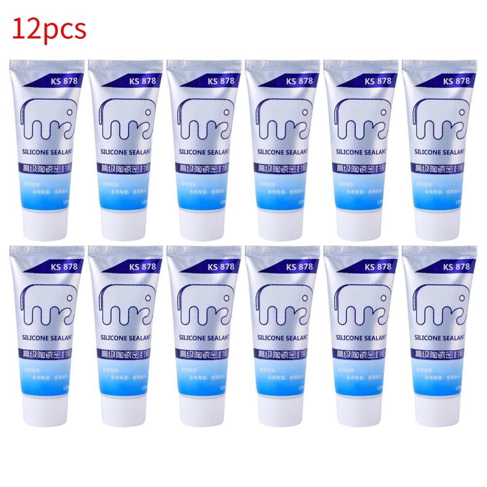 120ml Multipurpose Silicone Sealant Waterproof Caulk Seal Mouldproof Fast Drying Beautify Sewing Adhesive for Kitchen Bathroom