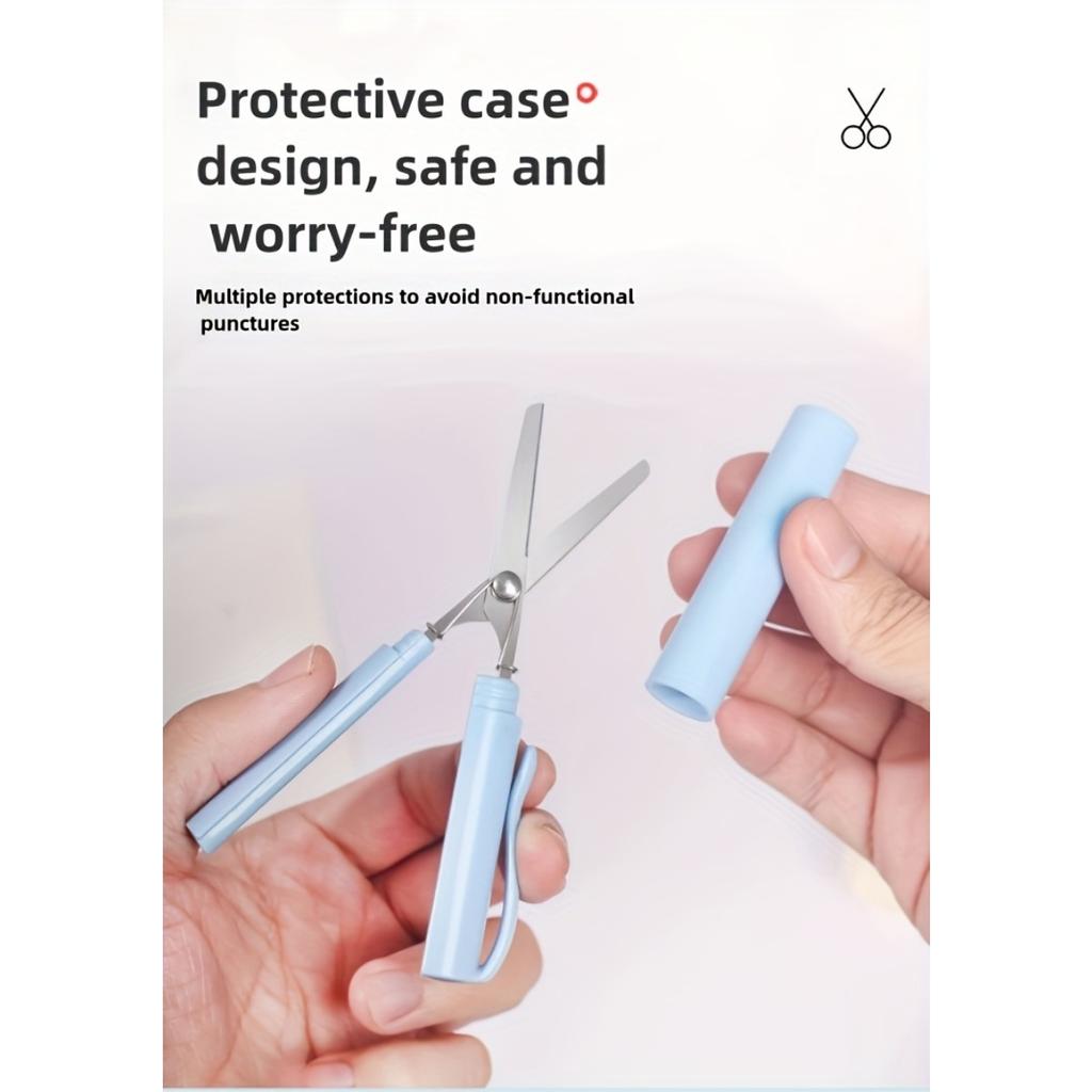 Portable Scissors, Convenient for Travel, Easy To Store, Durable and Damage Resistant, Suitable for Office, School, Travel, and Daily Household Use.