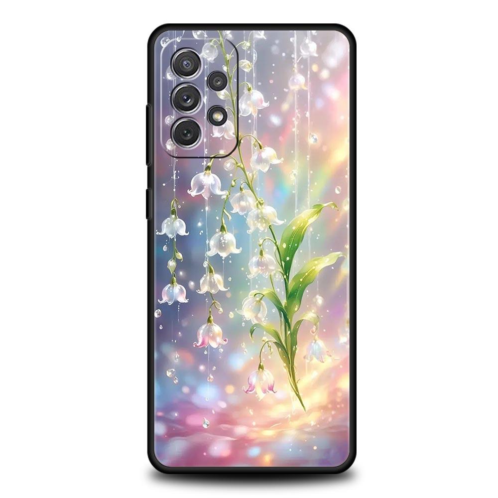 Lily Of The Valley Clear Floral Phone Case for Samsung Galaxy A55 A35 A15 A14 A13 A25 A54 A51 A71 A72 A73 A32 A52 A41 Soft TPU