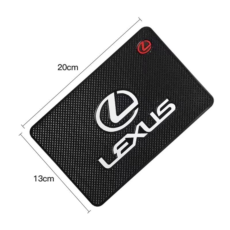 1Pcs Car Logo Non Slip Mat Auto Dashboard Sticky PVC Pads For Lexus GS IS LS500h ES260 ES300h RX350h NX260 UX260 LM LC RZ450e TX AFK1