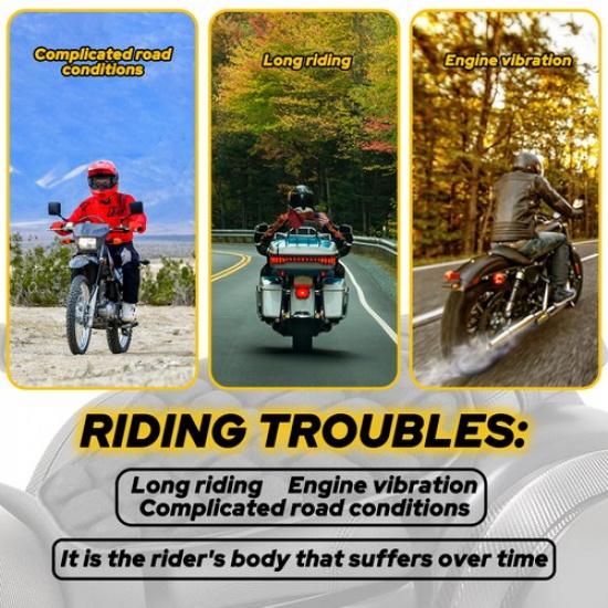 Motorcycle Gel Cushion Seat Comfort Pillow Pad Cover Pressure Relief Universal