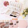 Aylashine Portable Jewelry Compact and Cute Travel Case for and Accessories Box, Earrings, Rings, (Black)