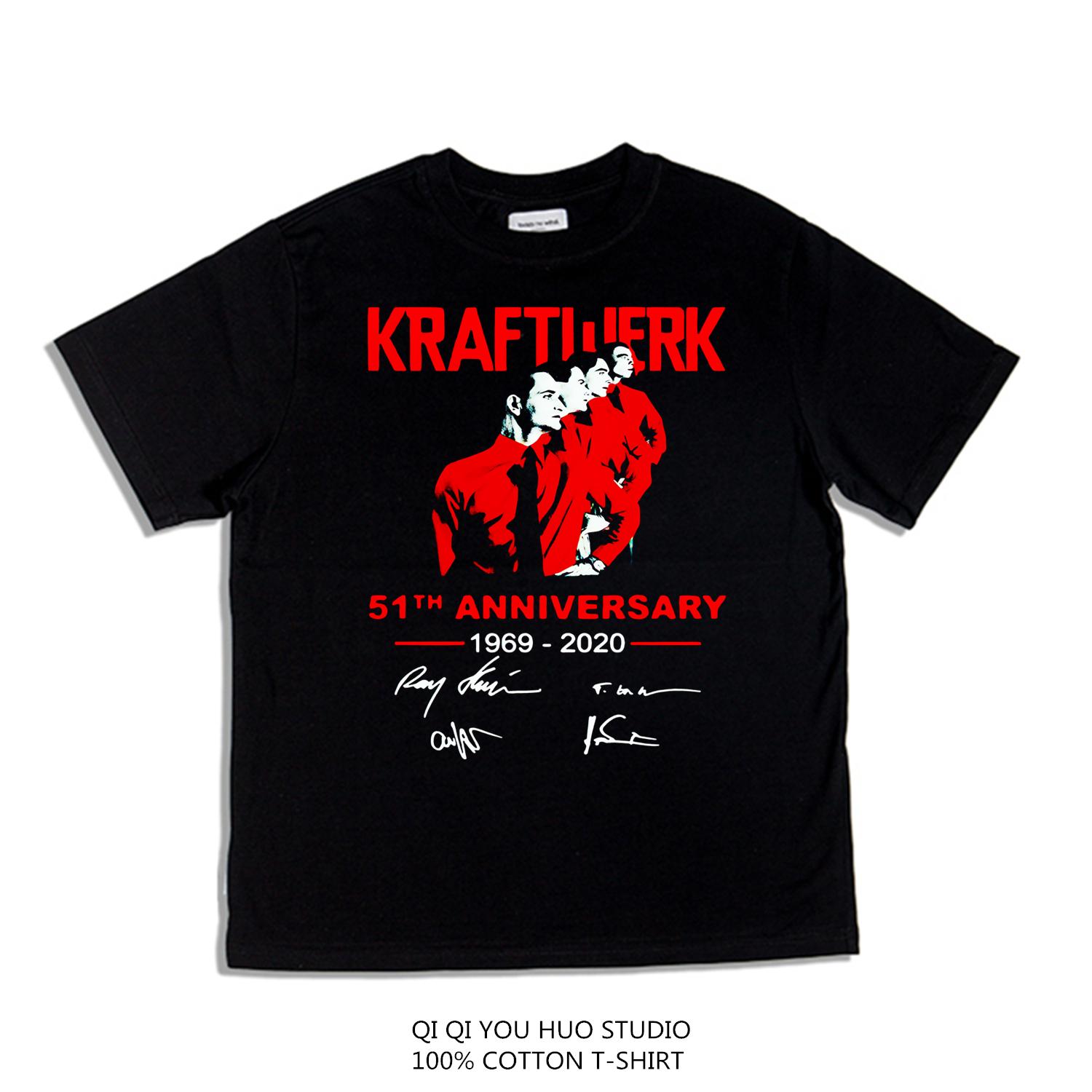 

2025 Craft Rock Kraftwerk Електростанція Гурт Принт Футболка Чиста Бавовна Важка Хіп-Хоп Високоякісний Люксовий Бренд Популярний L
