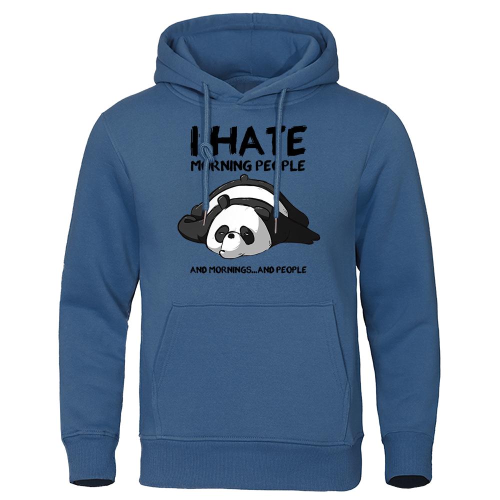 I Hate The Good Morning Man From Theduc Men'S Sweatshirt Hip Hop Warm Hooded Casual Fit Hoodies Harajuku Big Size Pullover