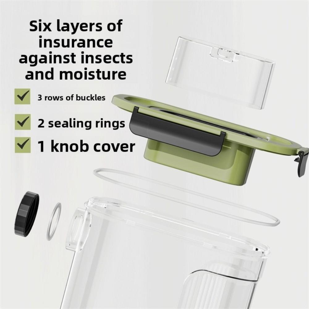 Bocaux alimentaires transparents en plastique scellés Conteneur de stockage alimentaire pour cinq céréales Boîte bocal fraîcheur