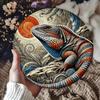 Metal Wall Art Realistic Reptile Retro Round Decor Home Interior