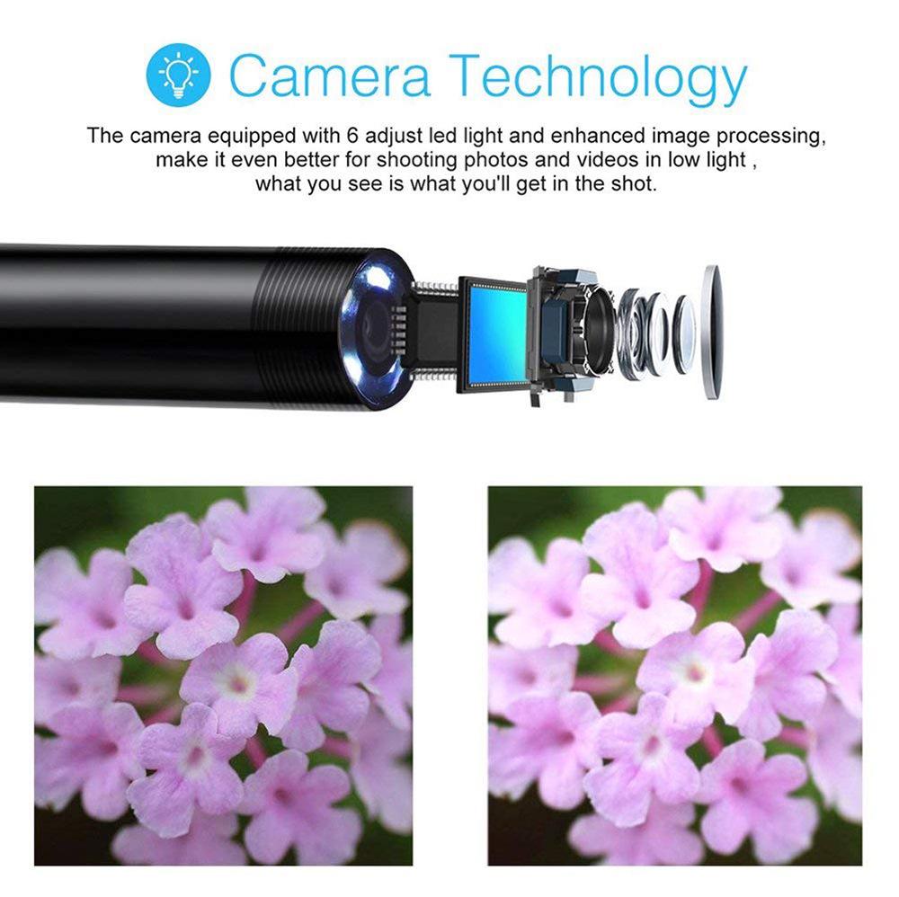 Three-in-One Type-C/MicroUSB Endoscope for Android Phones, 5.5mm, 1m/2m Industrial Scope