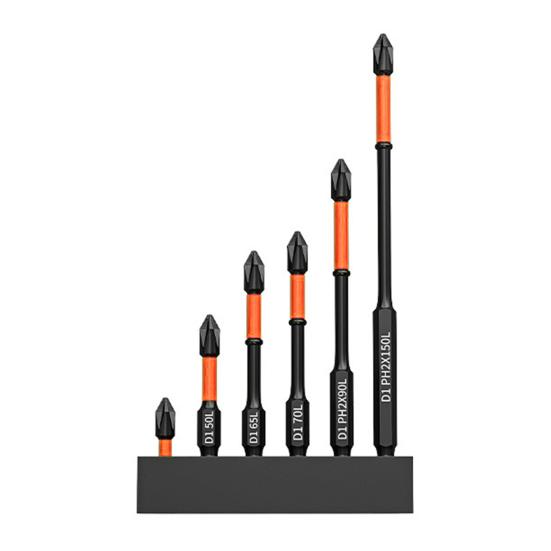 

Набор из 6 ударных бит для шуруповерта, высокая прочность, многоцелевые, шестигранный хвостовик, магнитные крестовые биты для отвертки, сверла, инструменты для деревообработки оранжевый