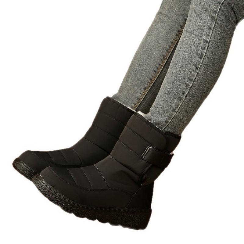 Winter new thick-soled velvet thickened snow boots large size warm towel short boots cotton shoes women