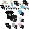 Kids Cocomelon Short Sleeve Tshirt Shorts Boys Girls 2pcs Tops Pants Set Casual