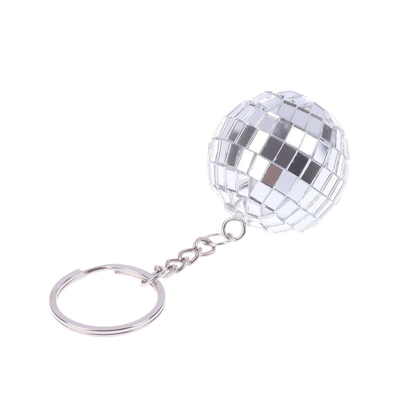 1 stk utsøkt nøkkelring anheng dekor søtt anheng dekorativ veske Disco ball nøkkelring dekorativ ball hengende