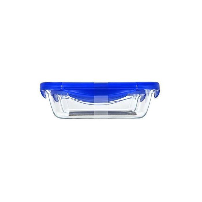 Lot de 2 boîtes de conservation carrées - PYREX - COOK &amp; GO - Hermétique - 0,8 L et 1,9 L - Verre