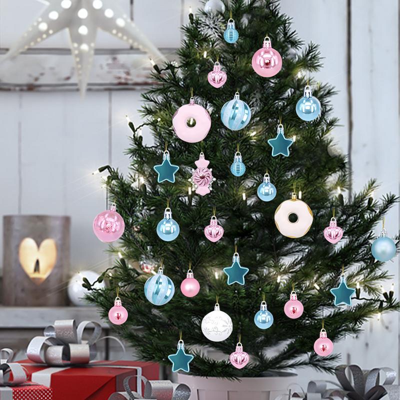 Christmas Ball 72 Pieces Home Indoor Pendant Decor Christmas Ball Ornaments For Tabletop Fireplace Garden Stair Banister Window
