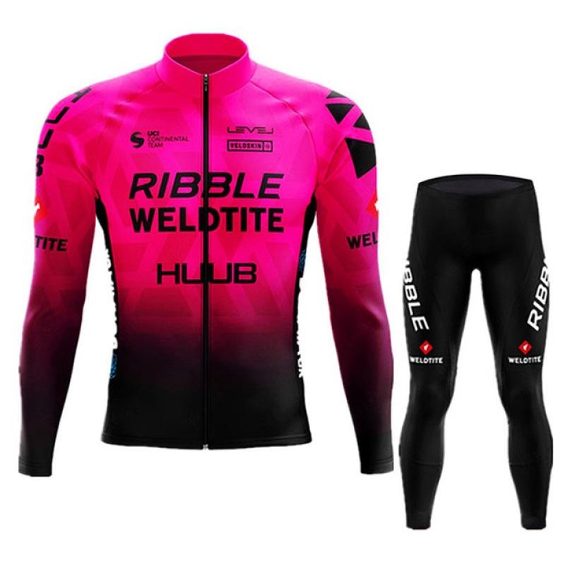 Long Sleeve  Sweat-absorbing Quick-drying Highway Spring and Autumn Men's and Women's Cycling Suit 2026 Autumn Breathable Cycling Suit Set