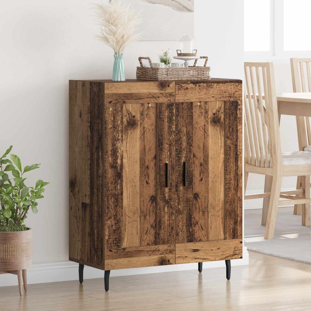 Reclaimed Wood Sideboard 69.5 x 34 x 90 cm Composite Wood and Iron
