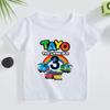 Tayo the Little Bus 19 Digital Truck Print Summer Cute Cotton Comfortable Childrens Short Sleeved Top