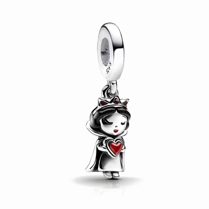 925 Silver Princess & Couple Dangle Charms Fit European Bracelets, Enamel & Crystal Beads for Women DIY Jewelry