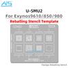CPU RAM BGA Reballing Schablone Vorlage Station Für Samsung Exynos 9610 880 980 850 9611 9609 7884 7885 7904 1280 E8825 3830 XGO