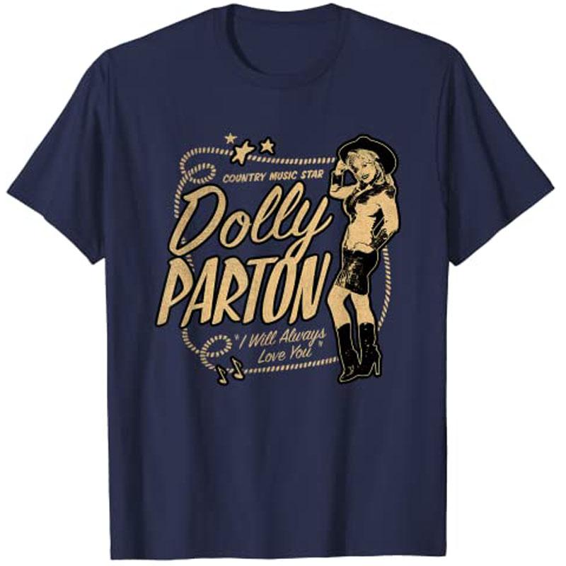 Dolly Parton Country Music Star TShirt Tops for Women Graphic Tee Tops Humor Funny Streetwear Music Lover Clothes Novelty Gift