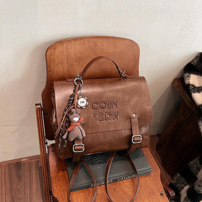 Retro large-capacity backpack bag women's new casual fashion shoulder bag premium travel backpack