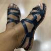 Women Sandals 2025 New Gladiator Summer Sandals Flat Shoes Women Rome Style Summer Chaussure Femme Flats Women Summer Footwear
