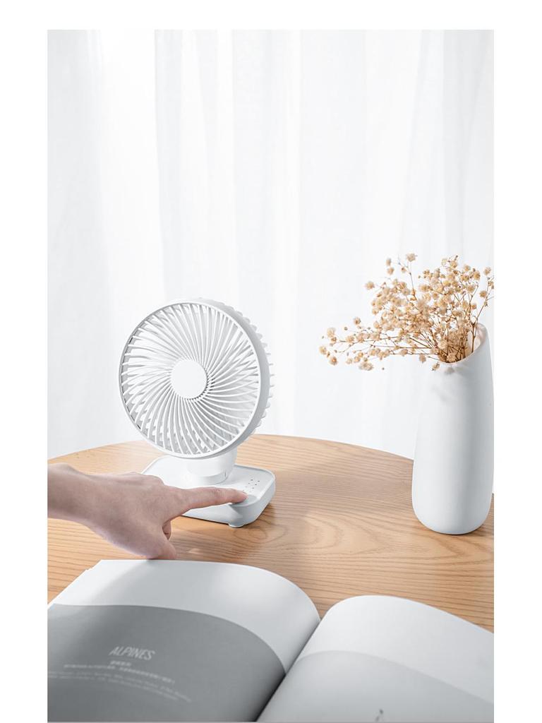Mini USB Charging Fan with Low Noise, 4000mAh Battery, Ideal for Students and Offices