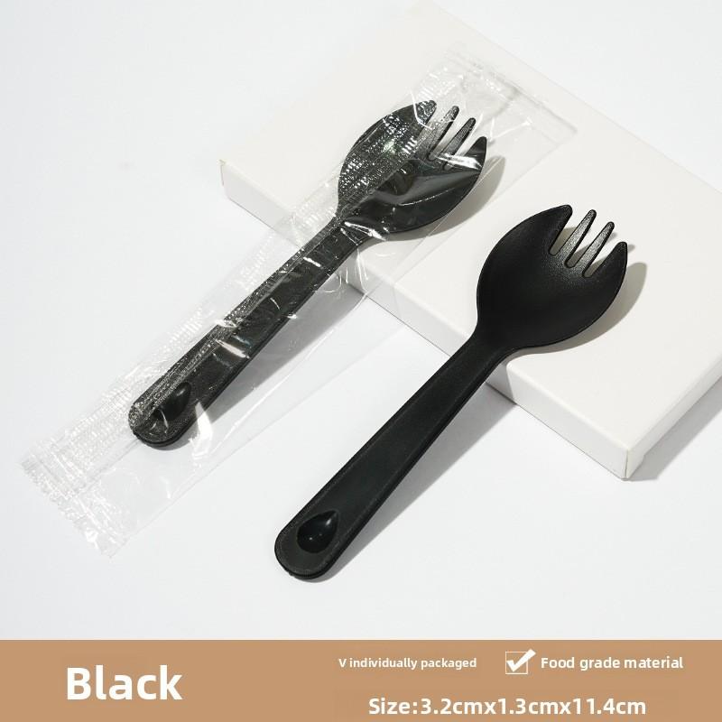Disposable Plastic Ice Cream Spoons With Individually Packaged Modern Design For Dessert Service