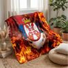 Coperta in Flanella Stampata Serbia Amica della Pelle Calda Decorativa Plaid per Divano Letto Interno Uso Quotidiano