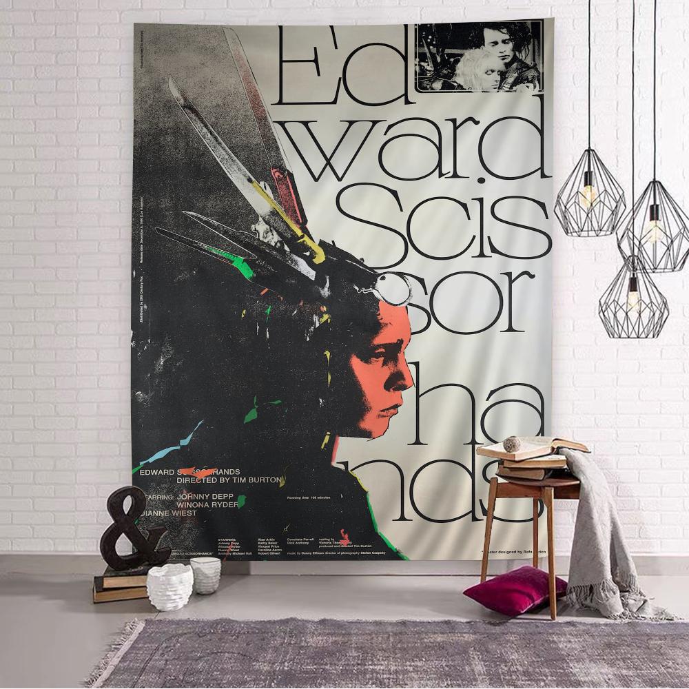 Movie EEdward SScissorhands  Hippie Wall Hanging Tapestries Bohemian Wall Tapestries Mandala INS Home Decor