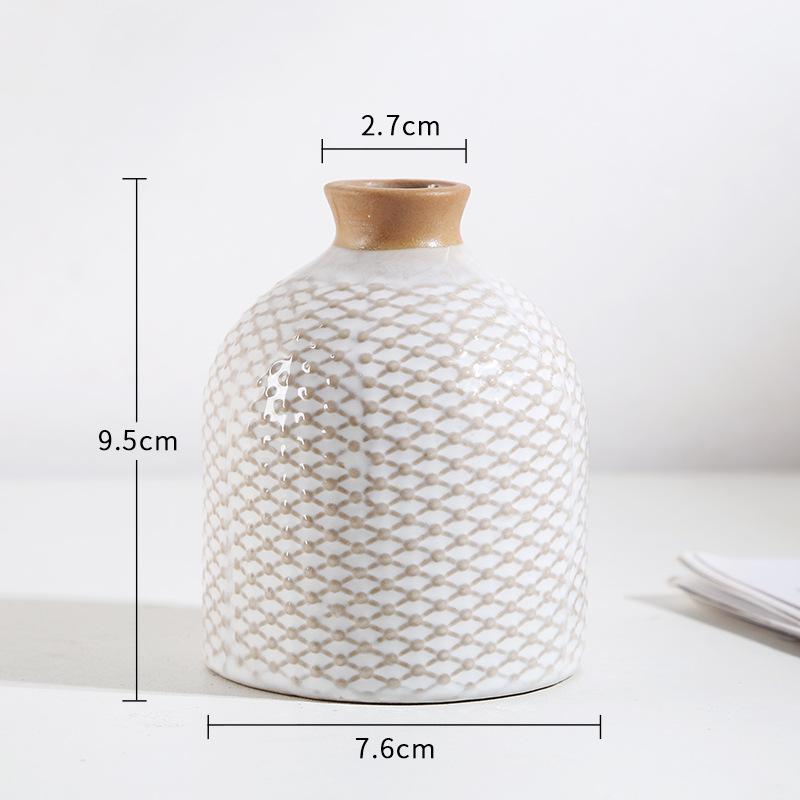 European Ceramic Mini Vase & Incense Burner - Creative Craft Ornament for TV or Wine Cabinet Decor