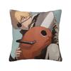 Chainsaw Man Anime Square Pillow Case Himeno Pochita Cushion Covers Custom Zipper Decorative Pillowcase for Living Room 45x45cm