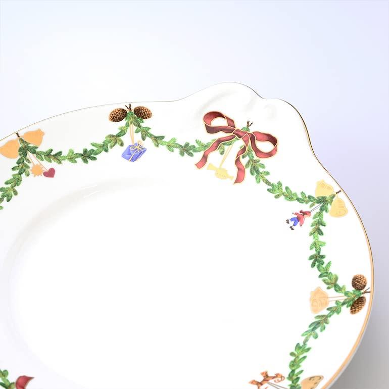 Royal Copenhagen Star Fluted Christmas Cake Dish, Deep Plate, 28cm x 25cm, 2503422 [Parallel Import]