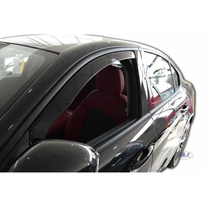 Déflecteurs d'air - J&amp;J AUTOMOTIVE - Alfa Romeo Giulia 952 - Fumé - Installation facile - Acrylique renforcé