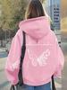 Women Butterfly Print Hoodie Unisex Autumn Winter Oversized Hooded Everyday Outdoors Hoodie for Any Occasion