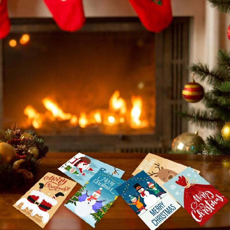 Sticker Birthday Cards Greeting Santas Cards Holiday Greeting Cards for Birthday