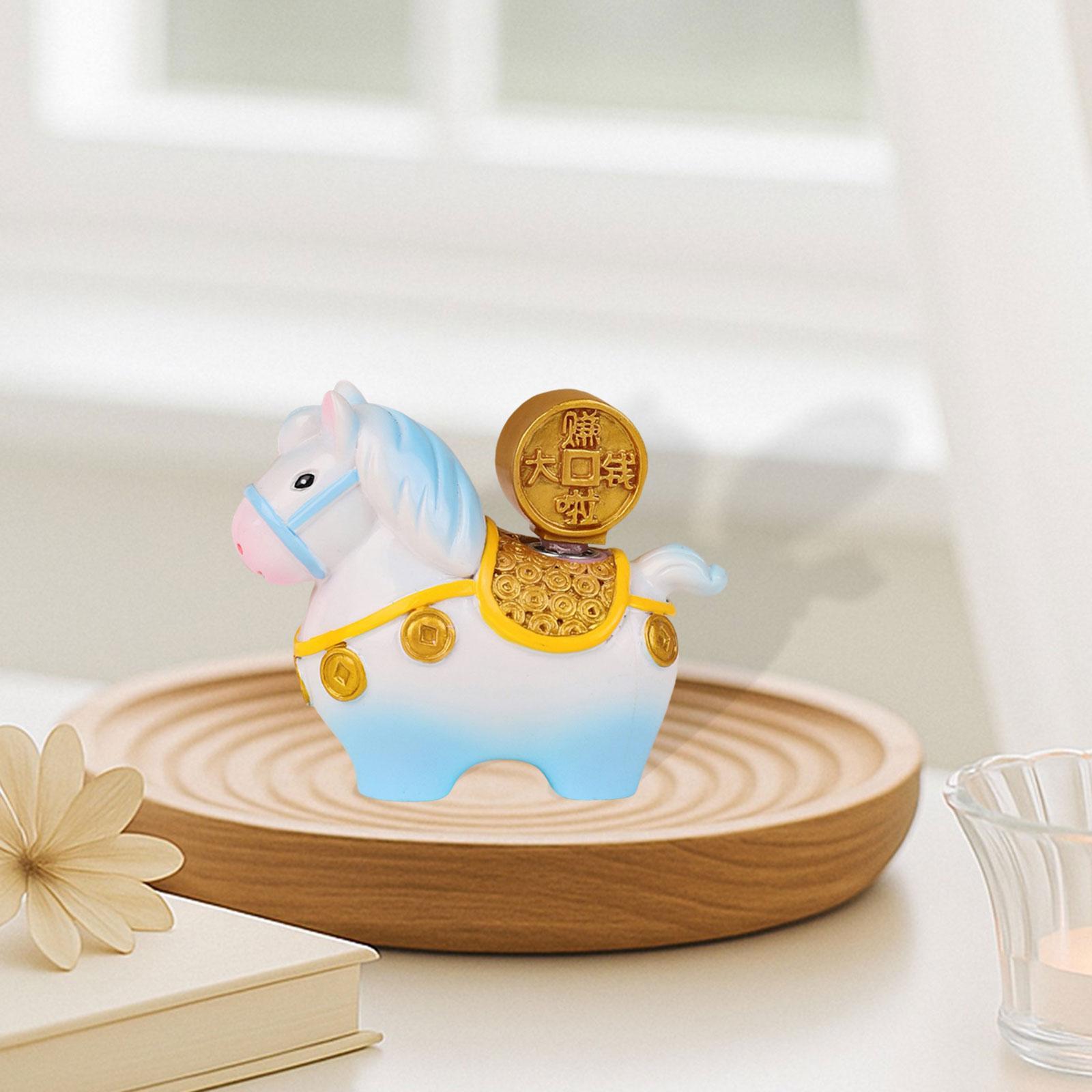 

2026 Horse New Year Decorations Car Ornaments Mini Horse Figurine Creative Cute Animal Statue for Tabletop Desk Cabinet Shelf