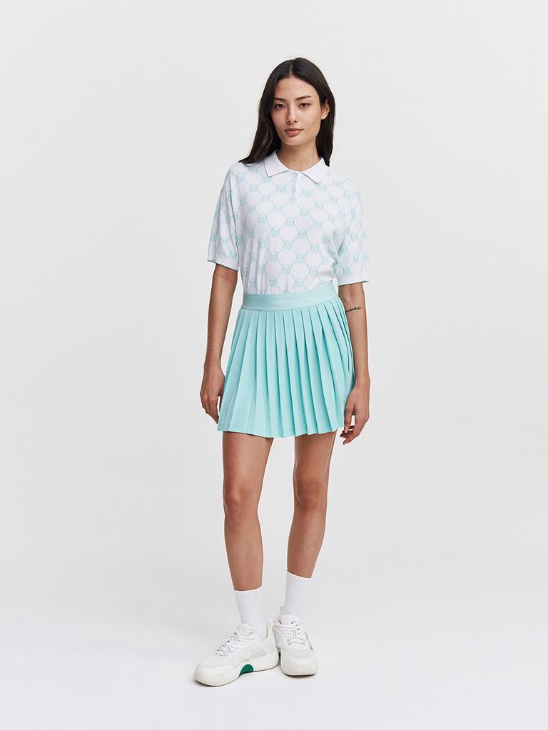 SERGIO TACCHINI W Daily Monogram Short Sleeve Polo Sweater