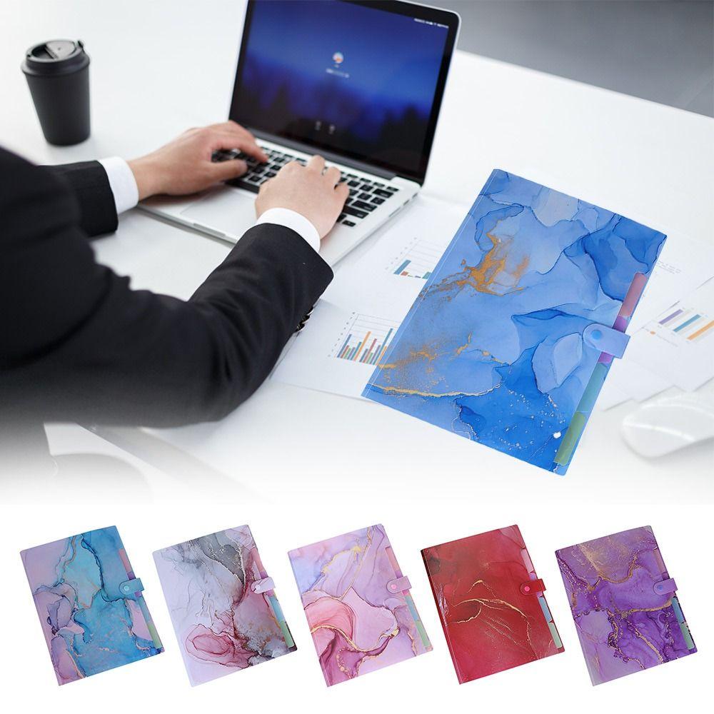 Paintings Collection Book File Folder Multi Layered Document Binder Contract Clamp Data File Bag