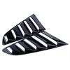 For Ford Mustang 2015-2020 Car Rear Louver Window Side Shutter Cover Trim Sticker Vent Scoop ABS Carbon Fiber Black Accessories
