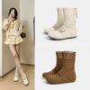 Summer Women's Shoes 6cm Heightening Hole Boots Retro Hollow Martin Boots Women's Lace Breathable Thin Short Boots Cool Boots