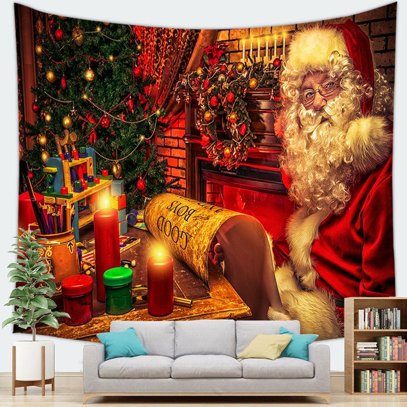 Bedroom Home Interior Christmas Series Tapestry Wall Hanging