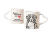 Bernese Mountain Dog, Berner Sennenhund - Cup with a Dog, Adorable Cup with a Heart-shaped Handle, Universal Gift from the Brand