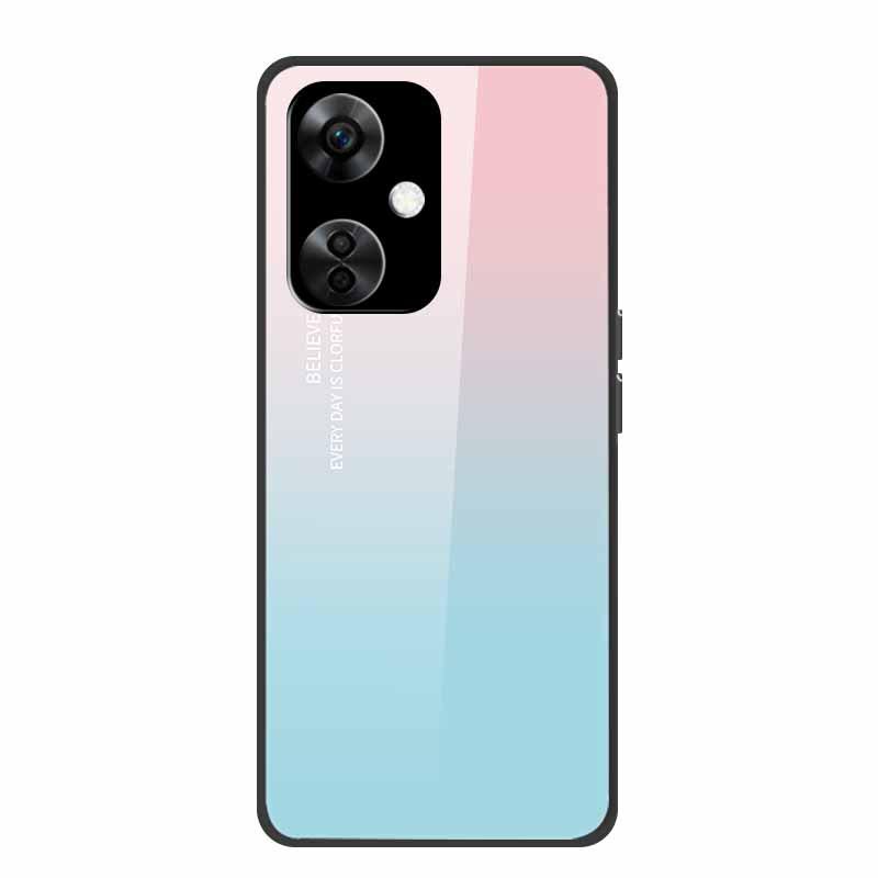 Personalisierte bunte Landschafts-Handyhülle mit gehärtetem Glas für OnePlus NORD CE 3 5G