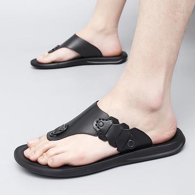 Ciabatte da Uomo Estive 2024 Ciabatte in Pelle Fatte a Mano Moda Ciabatte da Uomo Outdoor Traspiranti Confortevoli Sandali Semplici