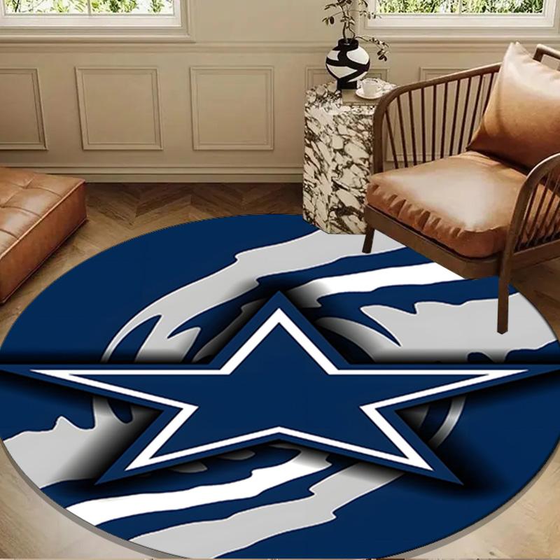 Dallas Cowboys  Round mat, Anti-slip Circle Carpet Chair rug For livingroom,Bedroom, doormat home decor Gift Christmas Gifts
