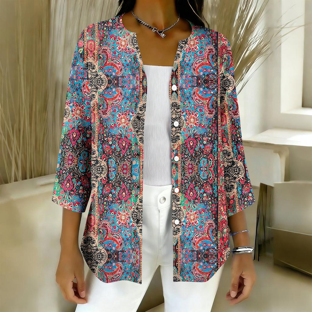 Women's 3/4 Sleeve Shirts Graphic Tees Shirts Casual Basic Tops Pullovers