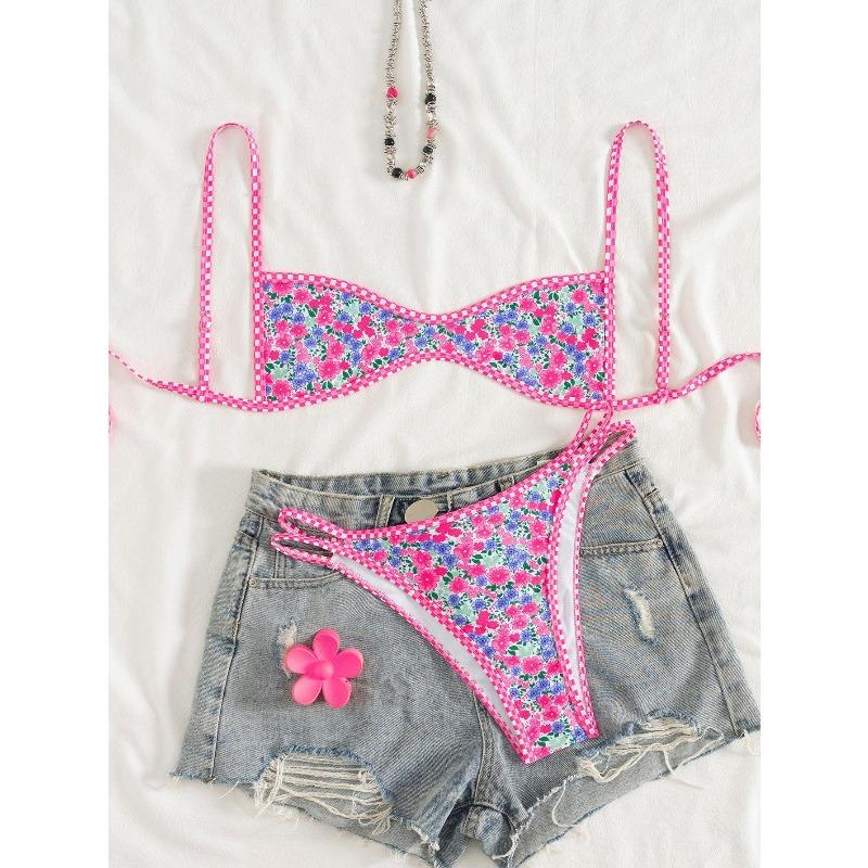 2026 New Tube Top Halter Strap-up Sexy Bikini Split Swimsuit